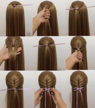 盘头发的方法图解-如何编头发-扎头发的技巧-梳头发的