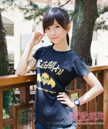 初中生扎初中既简单又好看适合长发差别初中高中学生思维上与图片