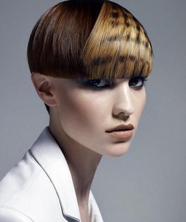 2016年最流行的适合国字脸女生的齐刘海短发发型,就在鲜滓 女生发型